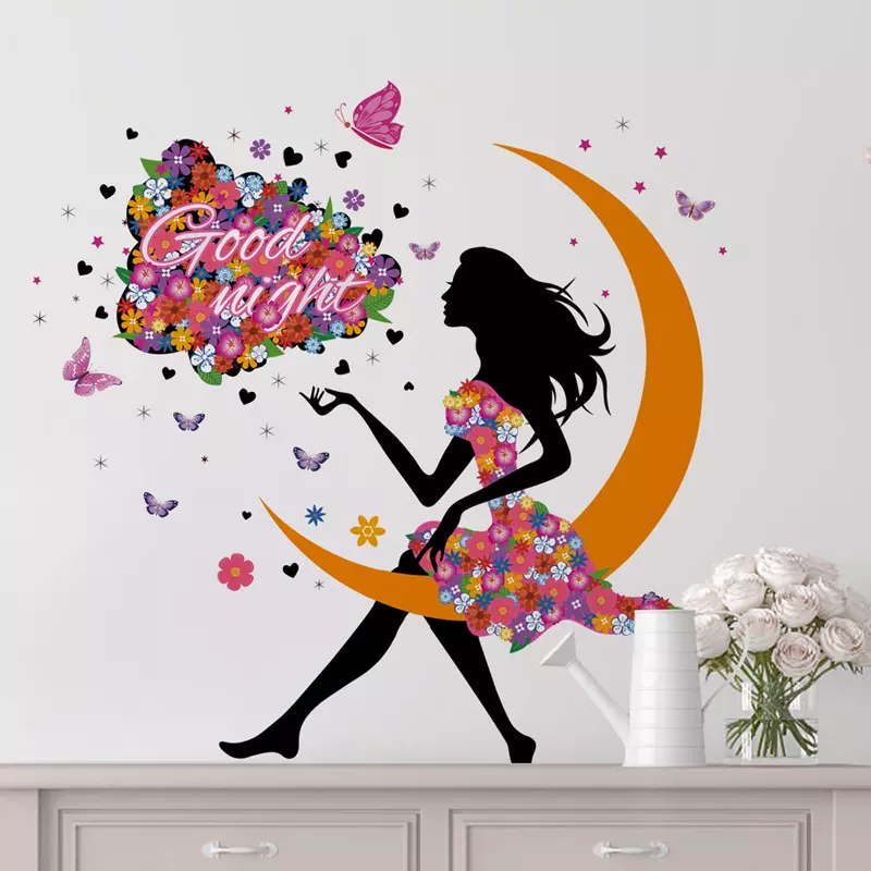 Stickers Muraux Chambre Fille Fée & Fleurs